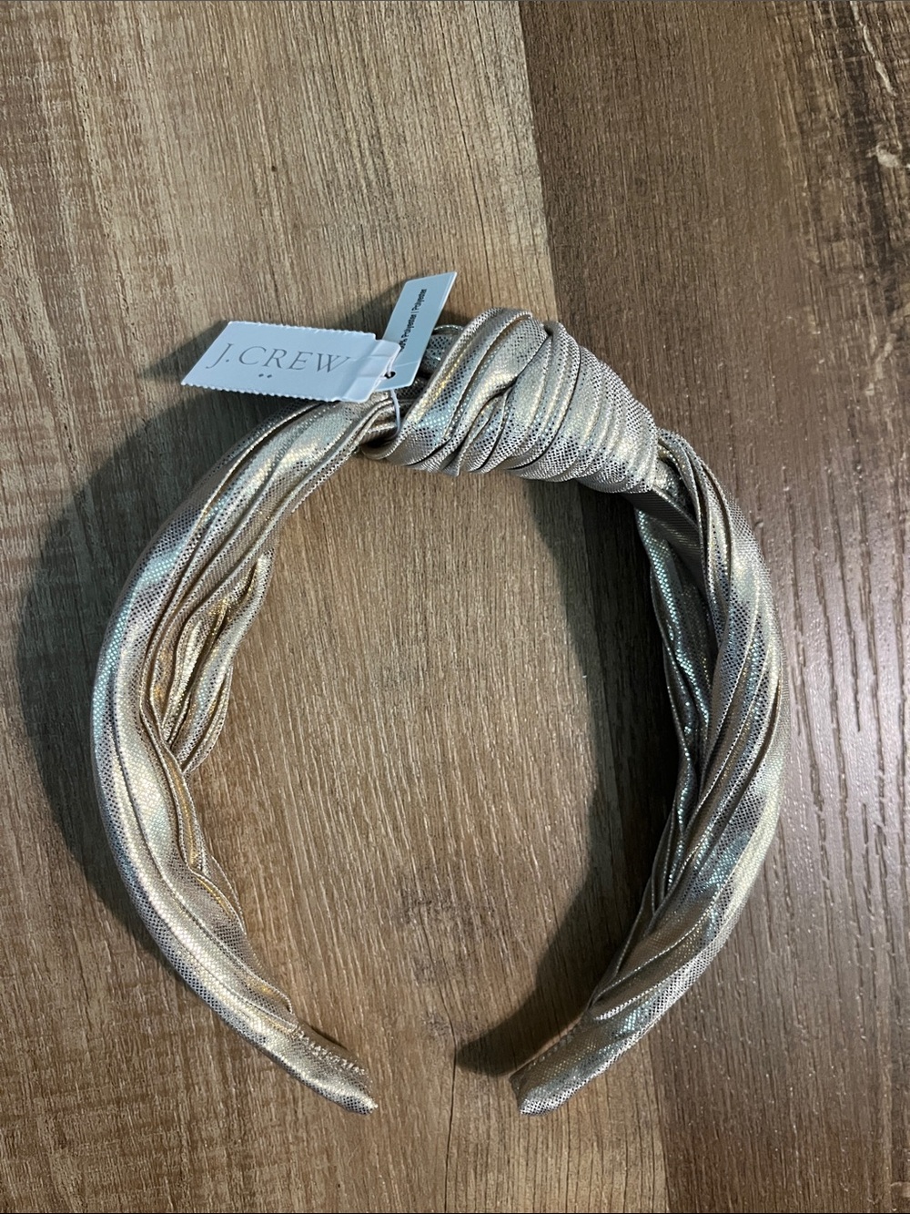 J. Crew Factory Metallic Gold Twist Headband